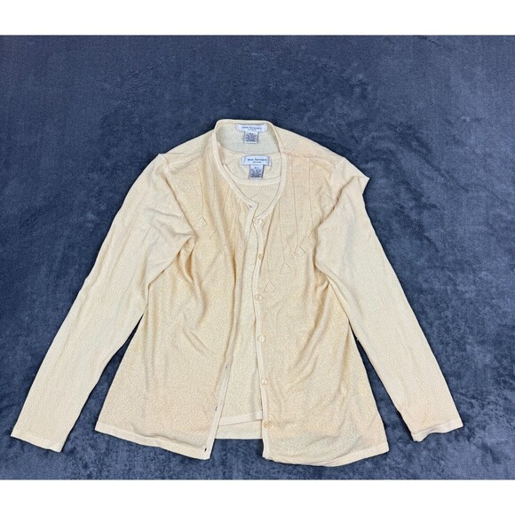 Iris Singer Cardigan & Shell Sweater Women's M / L Knitwear Made in Italy - Picture 6 of 9